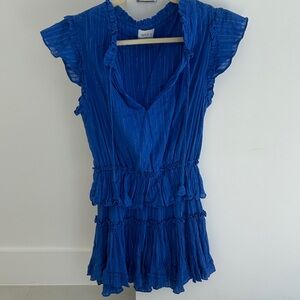 MISA Royal Blue Ruffled Dress